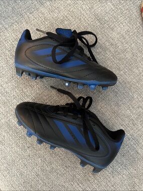 adidas Toddler Boy Black and Blue Soccer Cleats